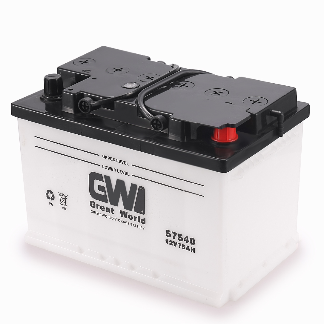 GW Brand 12V 75ah Car Dry Charged Battery DIN75 Lead-acid Auto Starter Battery