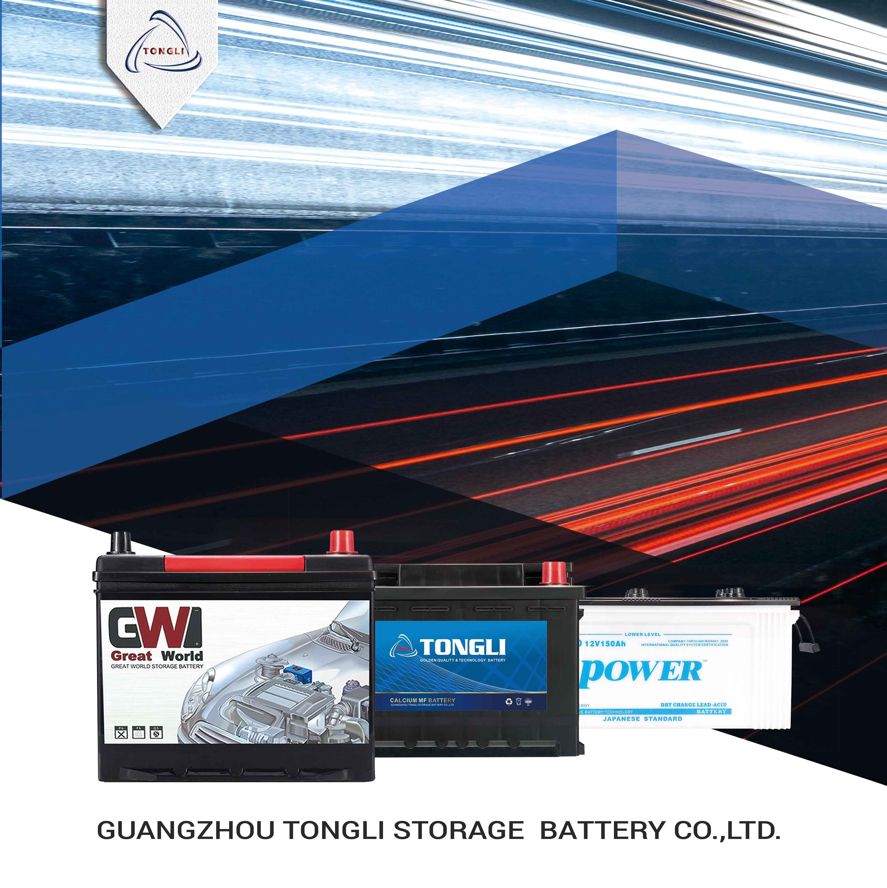 GW Brand Car Battery 12V 105Ah Dry Charged Battery